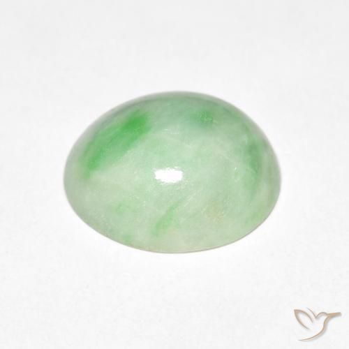 Jade Verde medio natural de 4.52 ct, Ovalada, Opaco