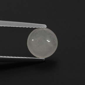 Jadeíta Blanco natural de 1.59 ct, Corte Redondo, Translúcido