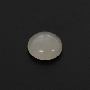 Jadeíta blanco natural de 2,31 ct, corte redondo, translúcido