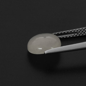 Jadeíta blanco natural de 2,31 ct, corte redondo, translúcido