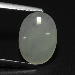 Jadeíta verde natural de 2,39 ct, transparente, transparente / translúcido