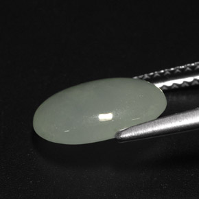 Jadeíta verde natural de 2,39 ct, transparente, transparente / translúcido