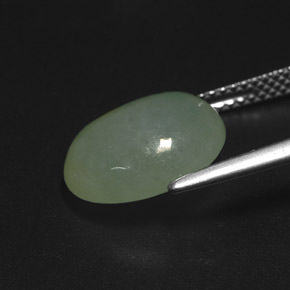 Jadeíta verde natural de 6,28 ct, transparente, transparente / translúcido