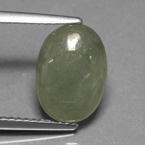 Jadeíta verde natural de 3,00 ct, corte óvalo, translúcido