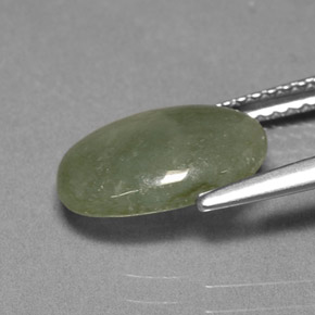 Jadeíta verde natural de 3,00 ct, corte óvalo, translúcido