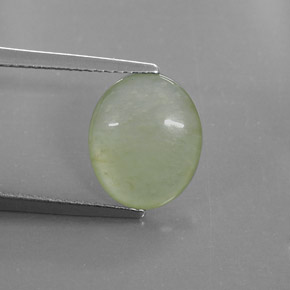 Jadeíta verde natural de 3,20 ct, transparente, transparente / translúcido
