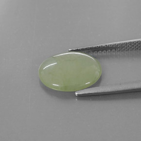 Jadeíta verde natural de 3,20 ct, transparente, transparente / translúcido