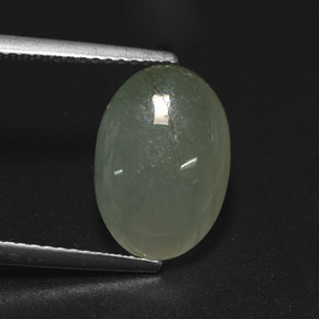 Jadeíta verde natural de 5,09 ct, corte óvalo, translúcido
