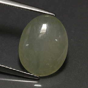 Jadeíta verde natural de 4,80 ct, transparente, transparente / translúcido