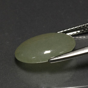 Jadeíta verde natural de 4,80 ct, transparente, transparente / translúcido