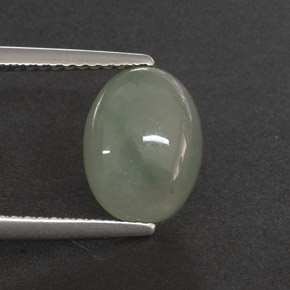 Jadeíta verde natural de 3,23 ct, transparente, transparente / translúcido