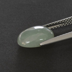 Jadeíta verde natural de 3,23 ct, transparente, transparente / translúcido