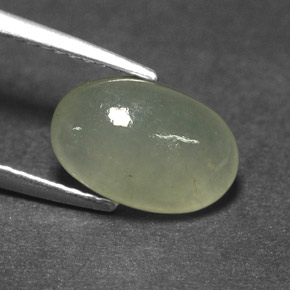 Jadeíta Verde claro natural de 2.49 ct, Transparente, Transparente / Translúcido