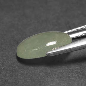 Jadeíta Verde claro natural de 2.49 ct, Transparente, Transparente / Translúcido