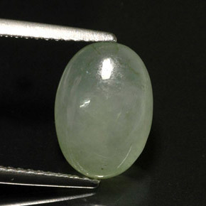 Jadeíta verde natural de 4,22 ct, transparente, transparente / translúcido