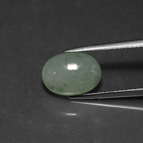 Jadeíta verde natural de 4,45 ct, transparente, transparente / translúcido
