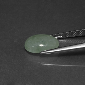 Jadeíta verde natural de 4,45 ct, transparente, transparente / translúcido
