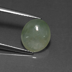 Jadeíta verde natural de 2,90 ct, transparente, transparente / translúcido