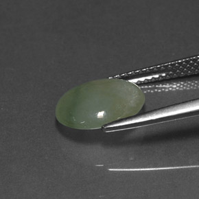 Jadeíta verde natural de 2,90 ct, transparente, transparente / translúcido