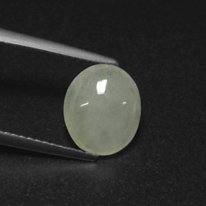 Jadeíta verde natural de 2,81 ct, transparente, transparente / translúcido