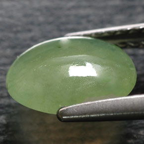 Jadeíta verde natural de 1,37 ct, transparente, transparente / translúcido