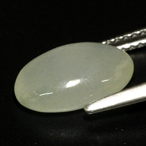 Jadeíta verde natural de 3,33 ct, transparente, transparente / translúcido