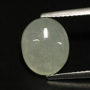 Jadeíta verde natural de 4,80 ct, transparente, transparente / translúcido