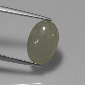 Jadeíta verde natural de 3,01 ct, transparente, transparente / translúcido