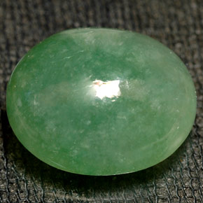 Jadeíta verde natural de 10,49 ct, transparente, transparente / translúcido