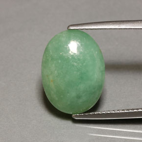 Jadeíta verde natural de 8,45 ct, transparente, transparente / translúcido