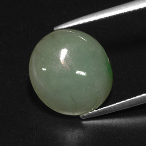 Jadeíta verde natural de 7,70 ct, transparente, transparente / translúcido