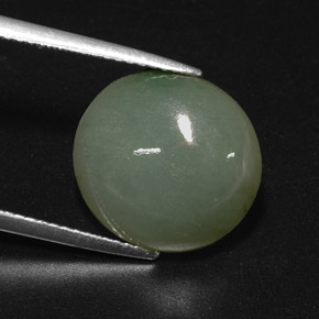 Jadeíta verde natural de 7,70 ct, transparente, transparente / translúcido
