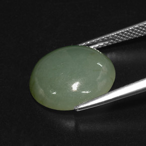 Jadeíta verde natural de 7,70 ct, transparente, transparente / translúcido