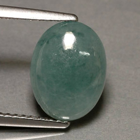 Jadeíta verde natural de 2,63 ct, transparente, transparente / translúcido