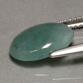 Jadeíta verde natural de 2,63 ct, transparente, transparente / translúcido