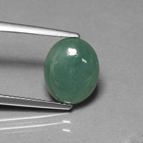 Jadeíta verde natural de 2,90 ct, transparente, transparente / translúcido
