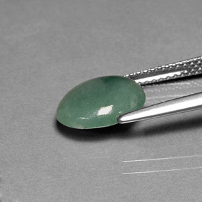 Jadeíta verde natural de 2,90 ct, transparente, transparente / translúcido