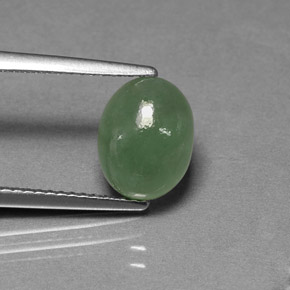 Jadeíta Verde natural de 2.82 ct, Transparente, Transparente / Translúcido