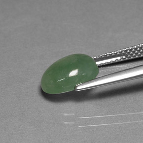 Jadeíta Verde natural de 2.82 ct, Transparente, Transparente / Translúcido