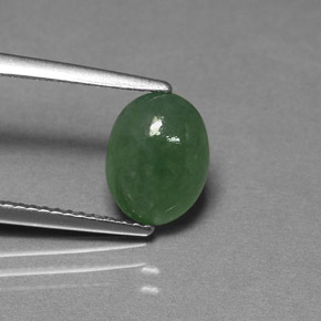 Jadeíta verde natural de 2,37 ct, transparente, transparente / translúcido