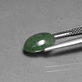 Jadeíta verde natural de 2,37 ct, transparente, transparente / translúcido