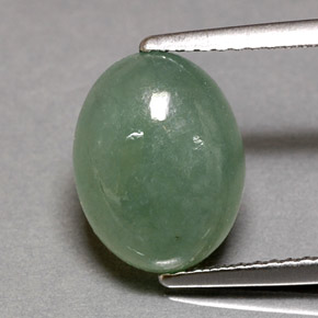 Jadeíta verde natural de 4,52 ct, transparente, transparente / translúcido