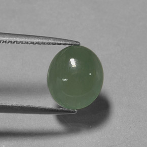 Jadeíta verde natural de 3,75 ct, transparente, transparente / translúcido