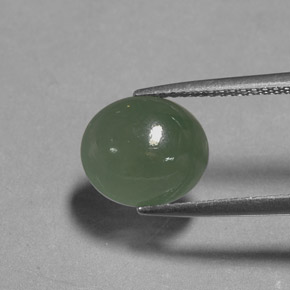 Jadeíta verde natural de 3,75 ct, transparente, transparente / translúcido