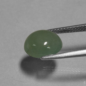 Jadeíta verde natural de 3,75 ct, transparente, transparente / translúcido