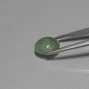 Jadeíta verde natural de 3,04 ct, transparente, transparente / translúcido
