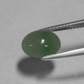 Jadeíta verde natural de 3,24 ct, transparente, transparente / translúcido