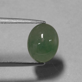 Jadeíta verde natural de 3,24 ct, transparente, transparente / translúcido