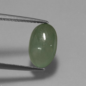 Jadeíta verde natural de 2,87 ct, transparente, transparente / translúcido