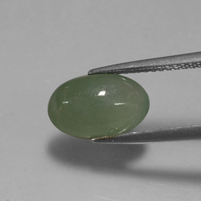Jadeíta verde natural de 2,87 ct, transparente, transparente / translúcido